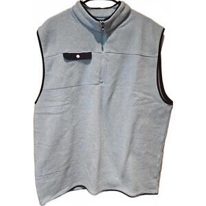 FootJoy 1/4 Zip Pullover Sweater Fleece Vest Jacket Blue Golf Men's XXL